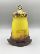 Antique Art Deco Nics freres & degue reverse painted lamp shade SIGNED picture