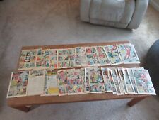 HUGE 35 PAGE 1940'S GOLDEN AGE LOOSE COMIC PAGES LOT DYNAMIC COMICS MR E WENDY picture