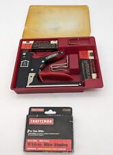 Vtg. Craftsman 9-6847 Dual Compression Stapler & Craftsman staples. Made in USA. picture