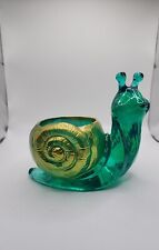 Adorable Handmade Acrylic Snail Trinket Candle Holder 6 Inches Wide By 5