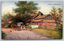 1907  The Old Homestead  Farmhouse   Postcard picture