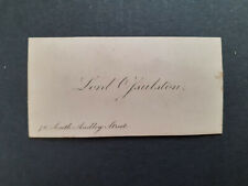 c1850/60s Calling Card Lord Ossulston to Mrs Johnson 6th Earl Tankerville picture