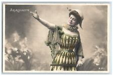 c1905 Pretty Woman Arlequinette Theater RPPC Photo Unposted Antique Postcard picture