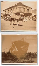 Albuquerque New Mexico NM ~ 1885c 2 Photos ~Central (Railroad ave) & 1st st. picture