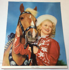 1954 lithograph poster/print WESTERN SWEETHEARTS cowgirl with horse ~ 11x13.5 picture