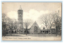 c1910 First Baptist Church Newton Center Massachusetts MA Posted Postcard picture