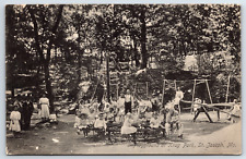 St. Joseph MO Children's Circus Playground Krug Park Postcard ~ Missouri RPPC picture