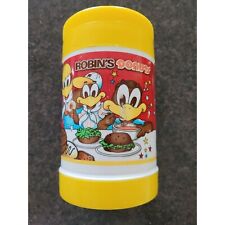 VTG Retro 1990's Robin's Donuts Thermos Campbell's Soup Kids Canadian yellow picture