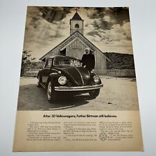 Volkswagen 1969 Vintage Print Ad 13.5x10.5
