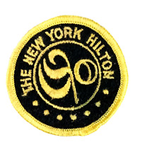 Vintage Advertising NEW YORK HILTON Hotel Uniform Shirt Hat Patch 2 1/2