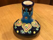 Antique Miniture Vase Longwy Decore L A Main Sudex D:HS France 2 3/4