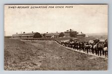 Military -Recruits Departing For Other Posts Antique Vintage Souvenir Postcard picture