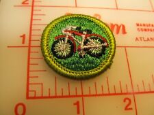 CYCLING merit badge plastic backed with bike patch (oP) picture