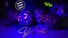 Yooperlite Crystal Sphere UV Reactive Orange Glow Healing Stone Ball Home Decor picture