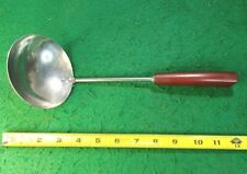 Vtg A&J Stainless Ladle With A Dark Red Bakelite Handle Made In The U.S.A. 10.5