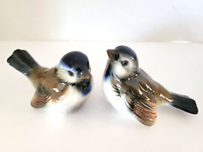 Vintage Pair Of Goebel West Germany Porcelain Sparrow Birds 72 73 picture
