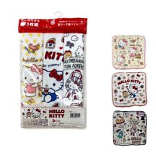 Sanrio Japan Hello Kitty Cotton Mini Towels Washcloths Set of 3 NEW picture