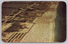 Vintage Postcard Aerial View Jones Beach Long Island New York Crowded Beach Scen picture