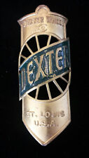 Vintage DEXTER Bicycle Co. shield head badge emblem  St. Louis U.S.A. picture