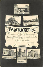 Multiview Postcard Pawtucket RI Library Masonic Hall Armory Post Office, Bridge  picture