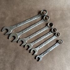 SET OF 6 VINTAGE N.T.K 3/8 - 11/16 SAE COMBINATION JAPANESE MOTORCYCLE SPANNERS picture