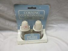 Vintage Glass Corning Coordinates Dry Salt & Pepper Shakers By Gemco picture