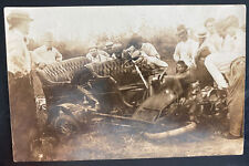 Mint USA Real Picture Postcard RPPC Early Vehicle Automobile Car accident picture