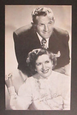 George Burns & Gracie Allen Film & TV Actors Arcade Exhibit Card picture