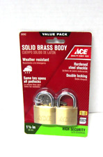 ACE Solid Brass Body High Security 1 1/2 Inch Locks Weather Resistant picture