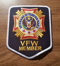 Veterans of Foreign Wars (VFW Member) Embroidered Dark Navy Patch - New Style picture