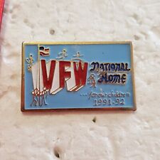 VTG VFW 1991 - 1992 National Home for Children US Flag Lapel Hat Pin Tie Tac picture