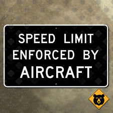 Virginia Speed limit enforced by aircraft highway marker guide road sign 15x9 picture