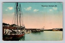 Bucksport ME-Maine, Waterfront, Antique, Vintage Souvenir Postcard picture