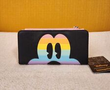 Loungefly Disney Mickey Mouse Pastel Rainbow Flap Wallet NEW picture