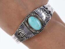 Vintage Native American Sterling/Turquoise Cuff Bracelet picture
