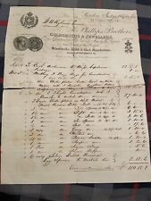 VTG 1860 London R. Philips Goldsmiths & Jewelers Silver Order for GH Ryland Esq picture