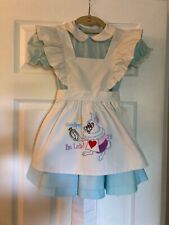 Vintage Disney Wear 1990s Alice In Wonderland Blue Apron Dress RARE Size 6 picture