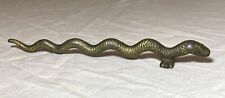 Antique 1920s gold gilded figural snake smoking pipe tamper cast iron poker tool picture