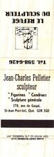 Quebec Canada Jean-Charles Pelletier Sculptor Figurines Vintage Matchbook Cover picture