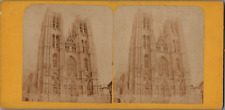 Cathedral of St. Michael and St. Gudula Paris France Photo Stereoview Albumin picture
