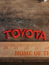 Vintage Toyota Red Lettering Iron On Patch  picture