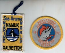 Rare Vintage Defunct Sea-Arama Marine World Galveston Texas Boy Scout Patches picture