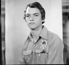 Vintage Negative B&W Med Format 1970's Yearbook Photo Teen Boy Serious #226 picture