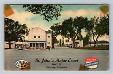 Kearney NE St. John's Motor Court AAA United Motor Court Nebraska Old Postcard picture