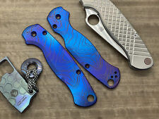 Flamed TOPO Engraved Titanium scales for Spyderco Paramilitary 2 PM2 picture