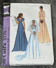 1973 McCall’s Sewing Bride & Bridesmaid Dress Pattern 3770 Miss Junior Size 7-16 picture