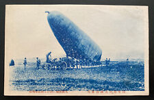 Mint Japan Real Picture Postcard RPPC Zeppelin Ballon Dirigible Crash picture