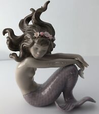 Lladro #1413 Illusion Mermaid Porcelain Statue Figurine Holding Seashell picture