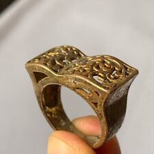 EXTREMELY ANCIENT BRONZE ANTIQUE ROMAN RING LEGIONARY ARTIFACT VERY STUNNING picture