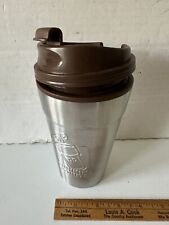Vintage Dunkin' Donuts Insulated Thermos Travel Mug Cup Rare Brown Top Color picture